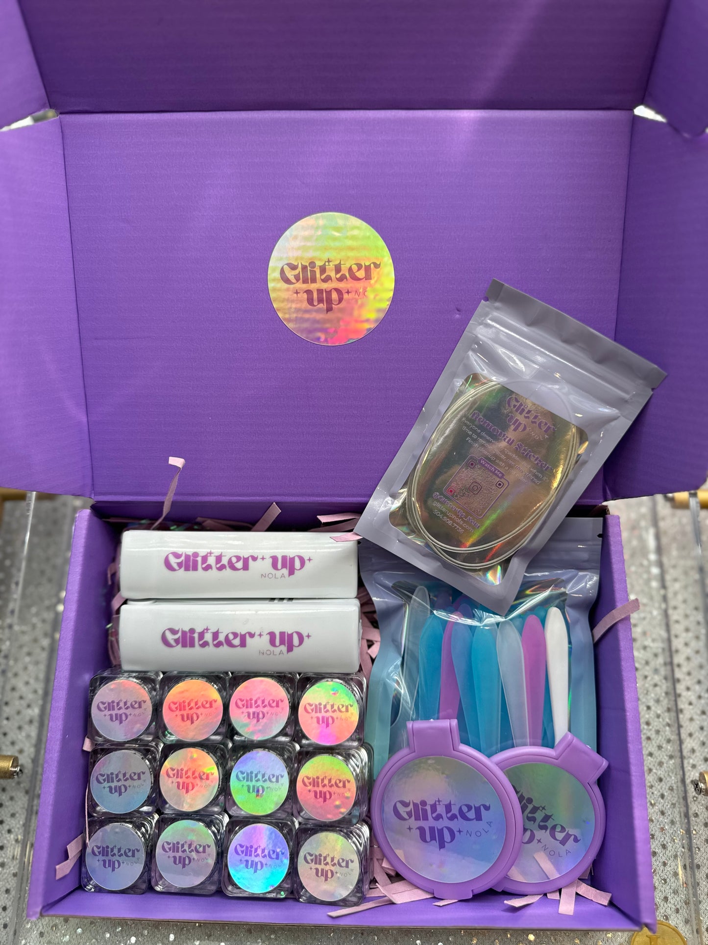 Small Glitter Up Bar Box - 50-75 Guests