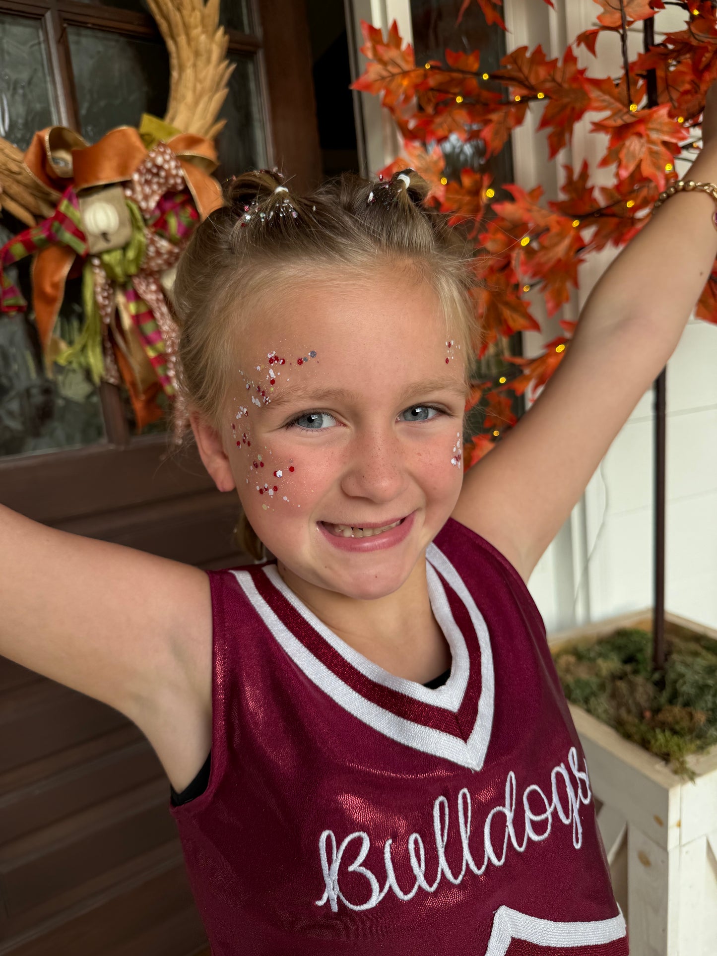 Dawg Dazzle (Maroon + White) Glitter Gel