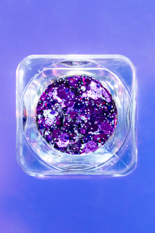 Violet Victory Glitter Gel (Violet Purple & White)