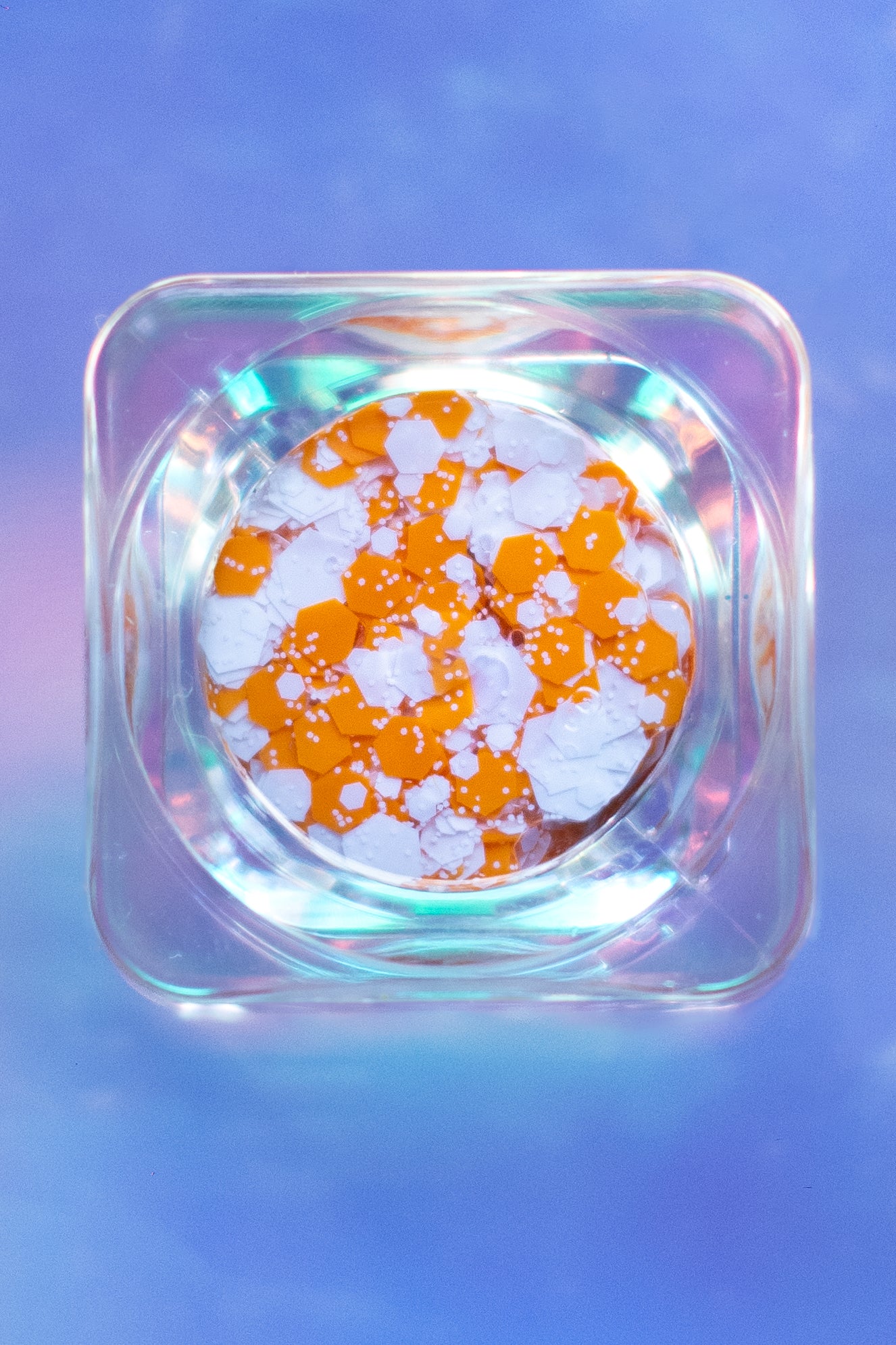 Rocky Top (Orange + White) Glitter Gel