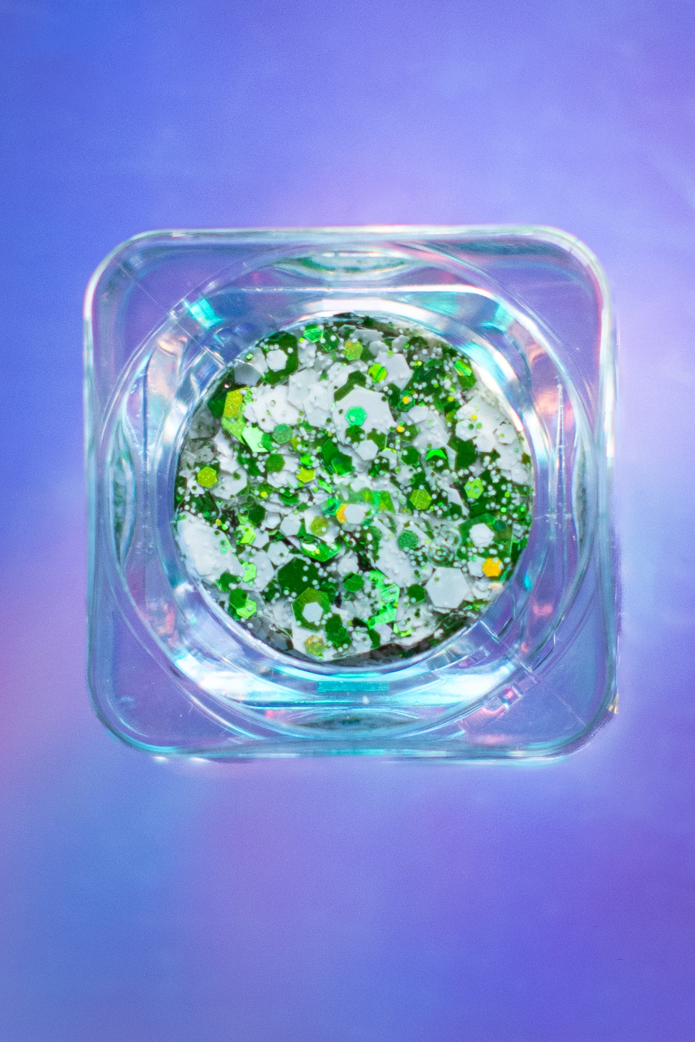 Spirit Street (Green + White) Glitter Gel
