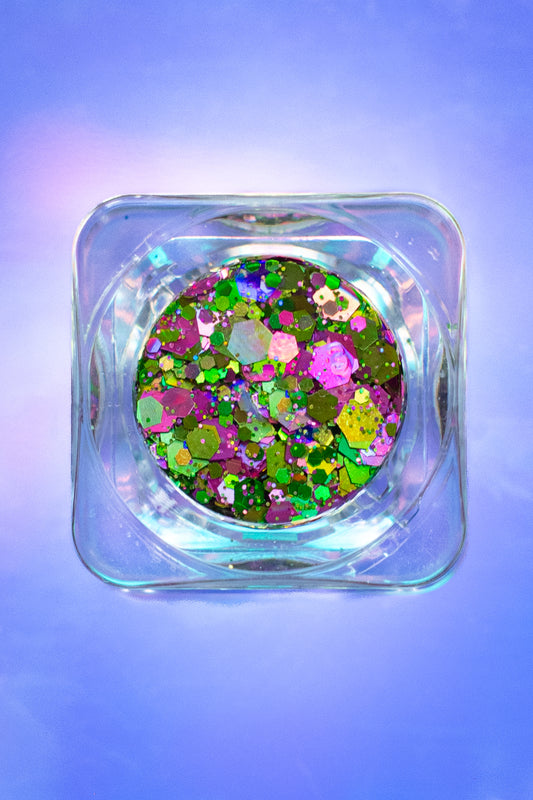 Pretty & Powerful (Pink + Green) Glitter Gel
